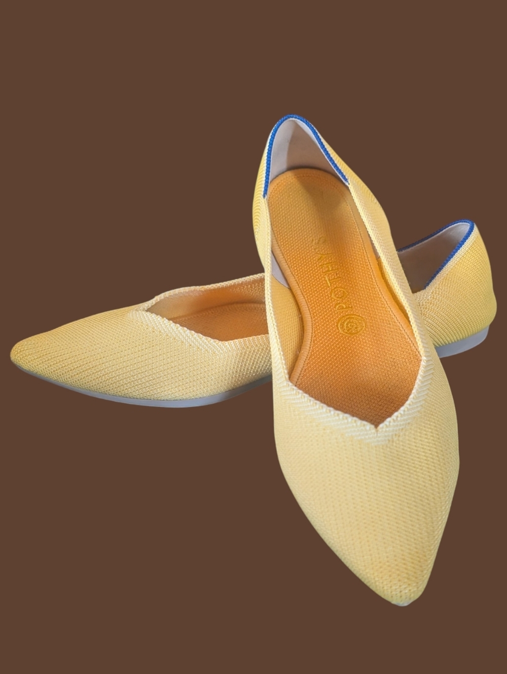 Rothy's Retired Sunshine Yellow Points Women’s Flats Size 11 In Original Box